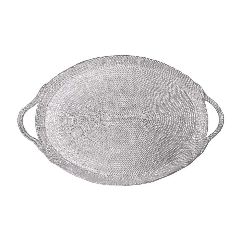 Rope Handled Large Oval Tray