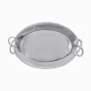 Rope Knot Handled Oval Serving Tray
