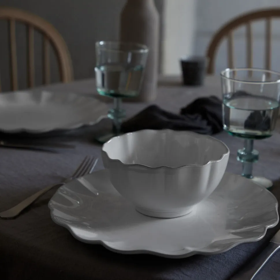 Rosa Collection Cereal Bowls in White, Set of 6