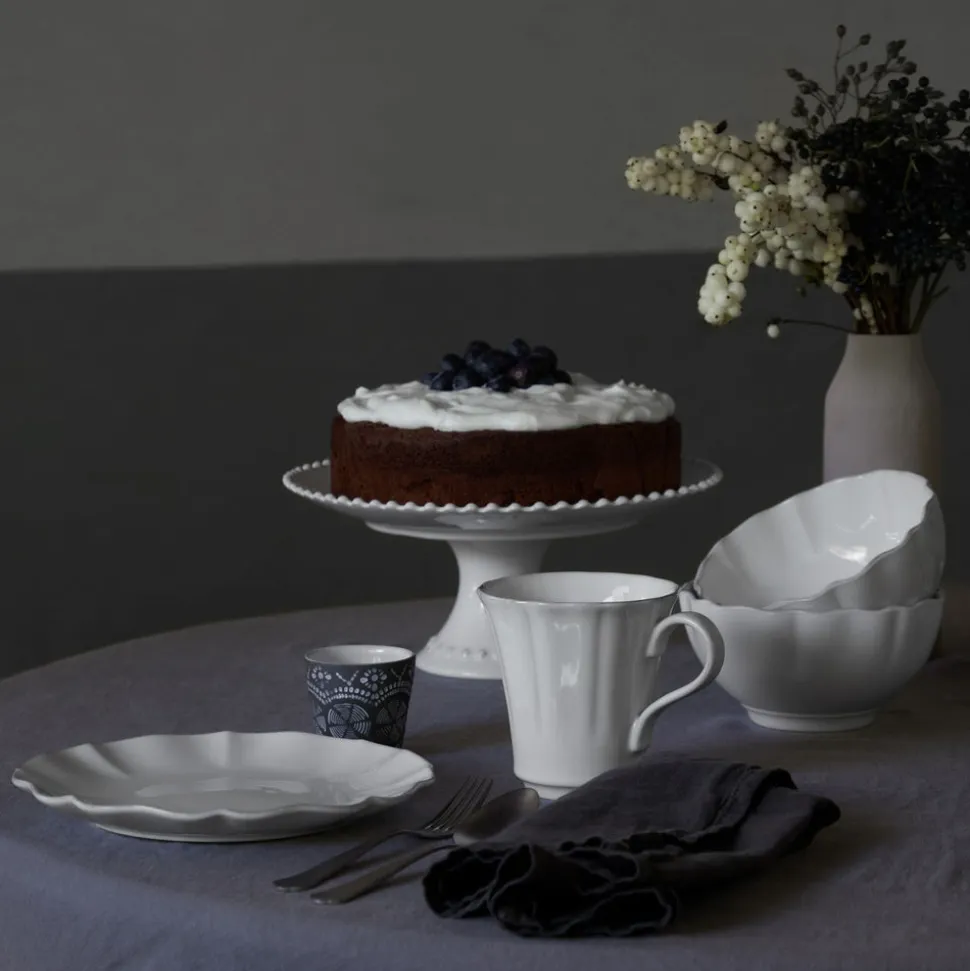 Rosa Collection Cereal Bowls in White, Set of 6