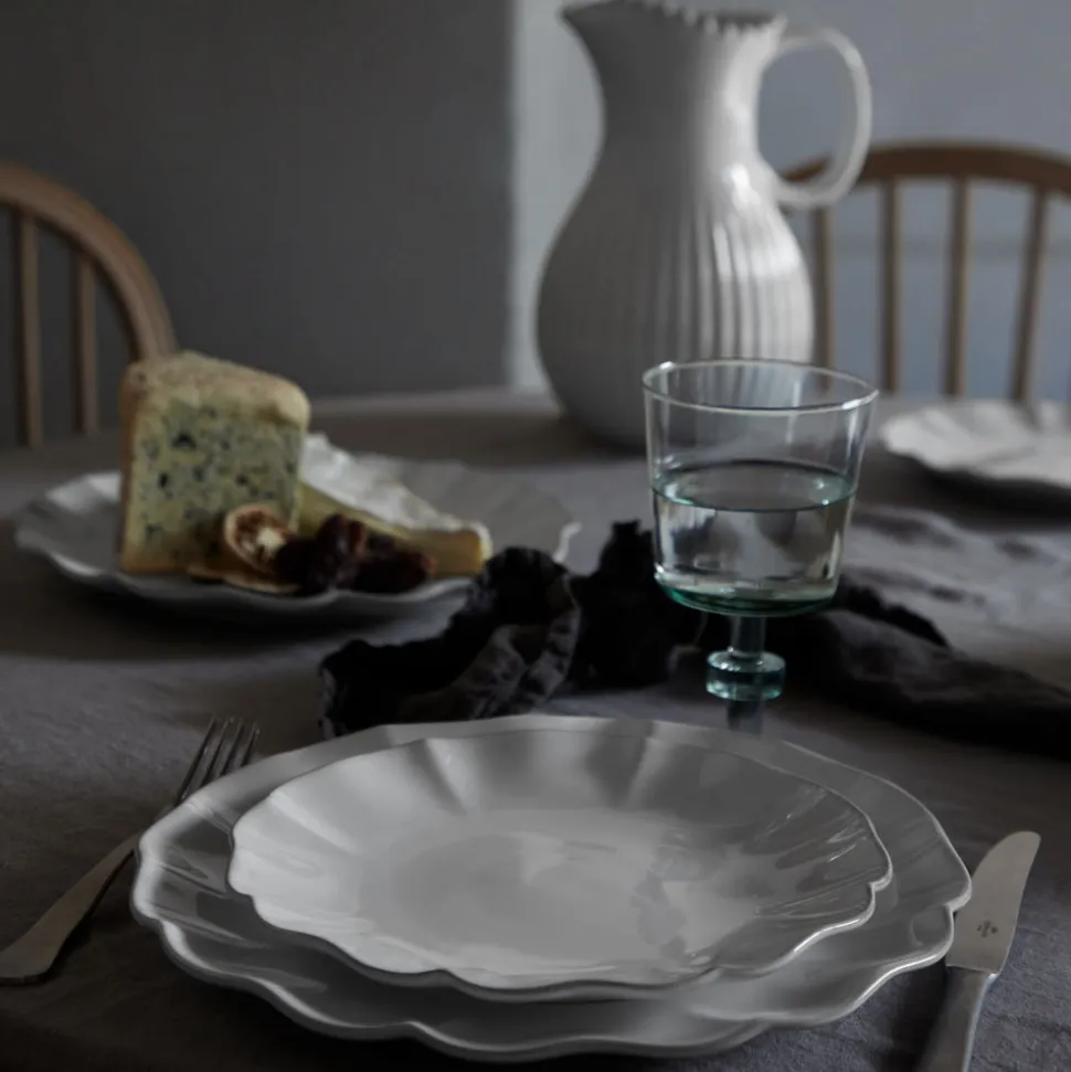 Rosa Collection Salad Plates in White, Set of 6