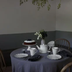 Rosa Collection Salad Plates in White, Set of 6