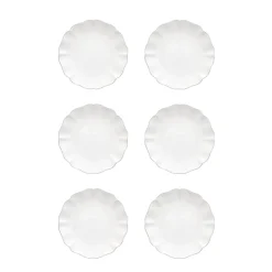 Rosa Collection Salad Plates in White, Set of 6