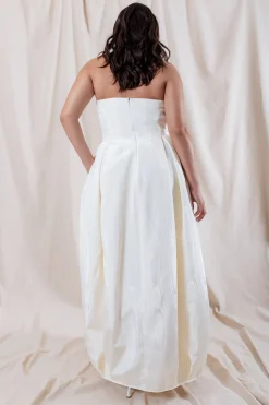 Rosa Moire Strapless Gown
