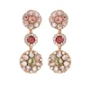 Rosace Earrings With Tourmalines And Diamonds