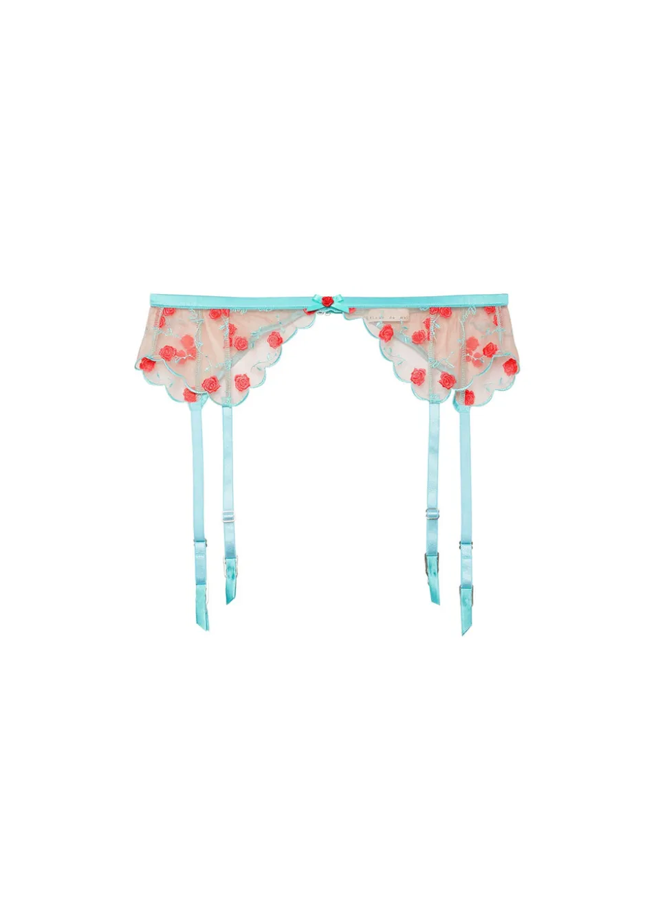 Rose & Vine Embroidery Garter Belt