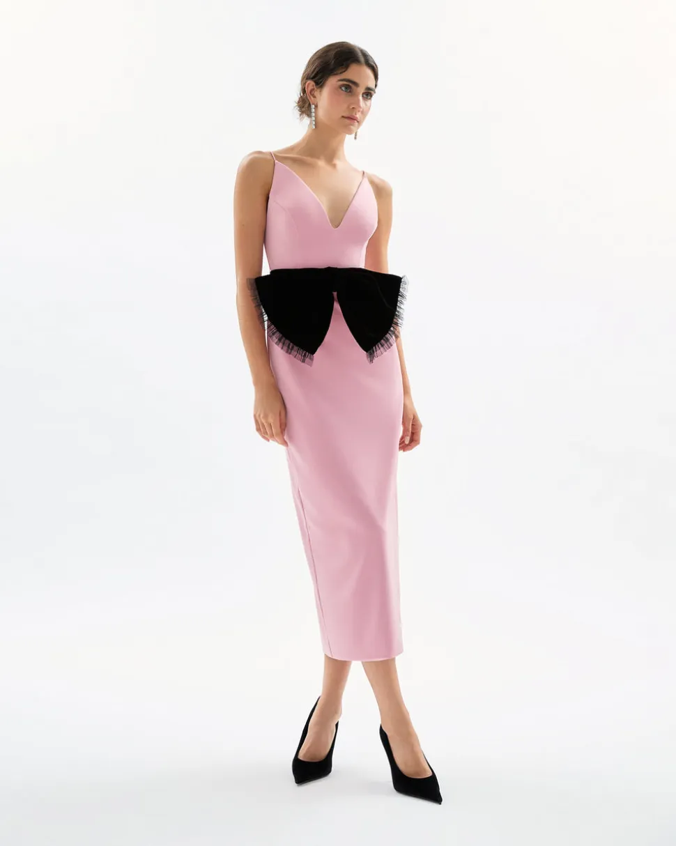 Rose Dress in Rose Quartz & Noir Multi