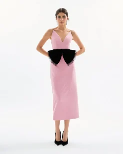 Rose Dress in Rose Quartz & Noir Multi