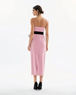 Rose Dress in Rose Quartz & Noir Multi