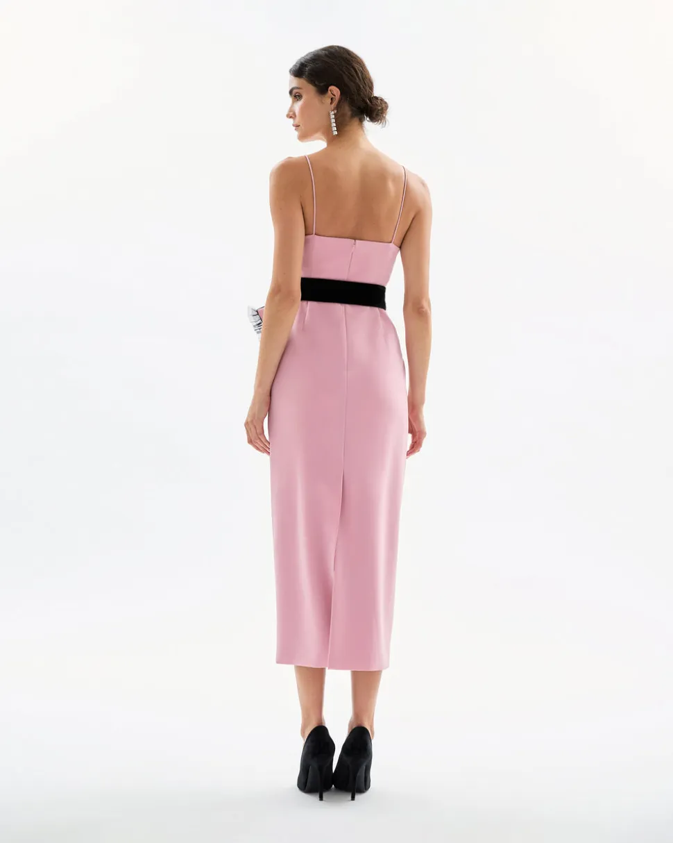 Rose Dress in Rose Quartz & Noir Multi