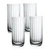 Rose Garden Champagne Coupe in Clear, Set of 4