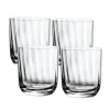 Rose Garden Water/Juice Tumbler Set in Clear, Set of 4