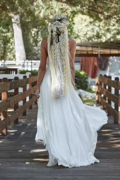 Rose Silk Chiffon Gown