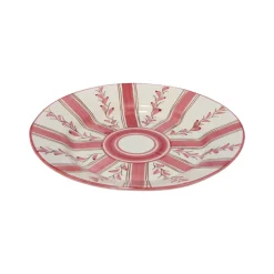 Rose Stripe Dinner Plate