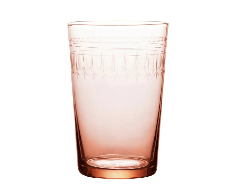 Rose Tumblers With Ovals Design, Set of 4