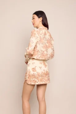 Roseland Skirt in Farfella Border Egret