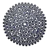 Round Bamboo Placemat in Navy Blue, Set of 4
