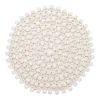 Round Bamboo Placemat in White, Set of 4