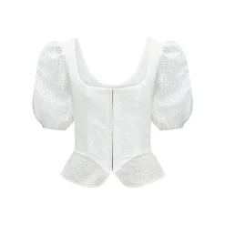 Roya Bodice in White Eyelet