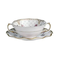 Royal Antoinette Cream Soup Bowl & Stand