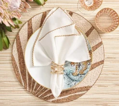 Royal Palm Placemat in Natural & Brown, Set of 4