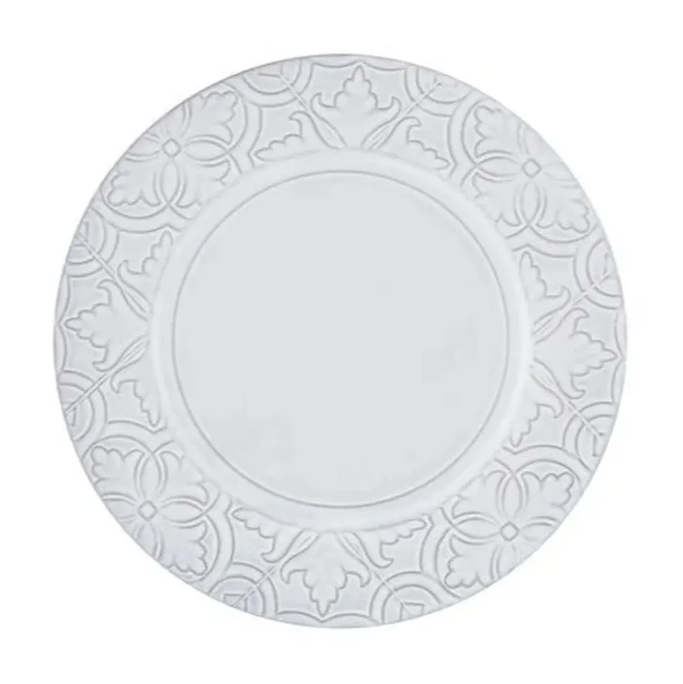 Rua Nova Dinner Plate in White Antique