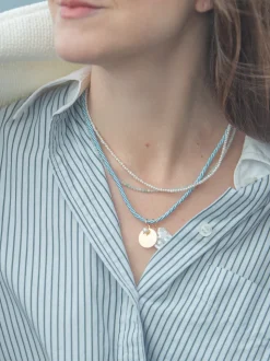 Rue Necklace in Light Blue