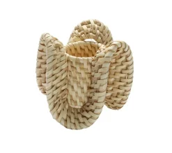 Ruffle Napkin Ring in Natural, Set of 4