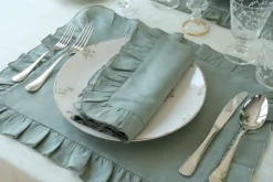 Ruffles Sea Sonen Napkin and Placemat, Set of 2
