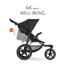Runner 2 Compact Foldable Tricycle Jogger Buggy Stroller Pushchair with Height-Adjustable Handle