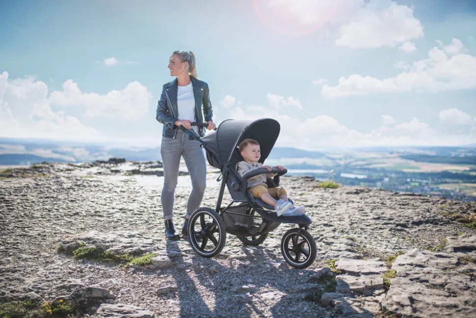 Runner 2 Compact Foldable Tricycle Jogger Buggy Stroller Pushchair with Height-Adjustable Handle