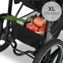 Runner 2 Compact Foldable Tricycle Jogger Buggy Stroller Pushchair with Height-Adjustable Handle