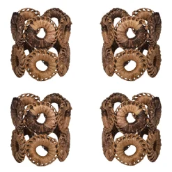 Rustic Ring Napkin Ring in Natural, Set of 4