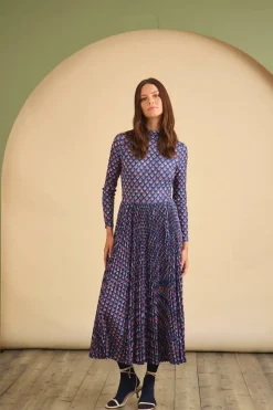 Sabine Dress in Autumn Fleur Navy