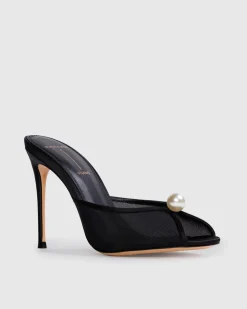 Sadie 100 in Black Mesh Pearl
