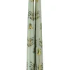 Sage Chrysanthemum Hand-Painted Taper Candles Set of Two