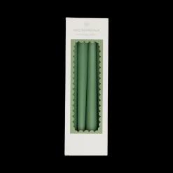 Sage Green Tapered Candles, Set of 8