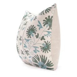 Sage Ribbon Suzani Pillow