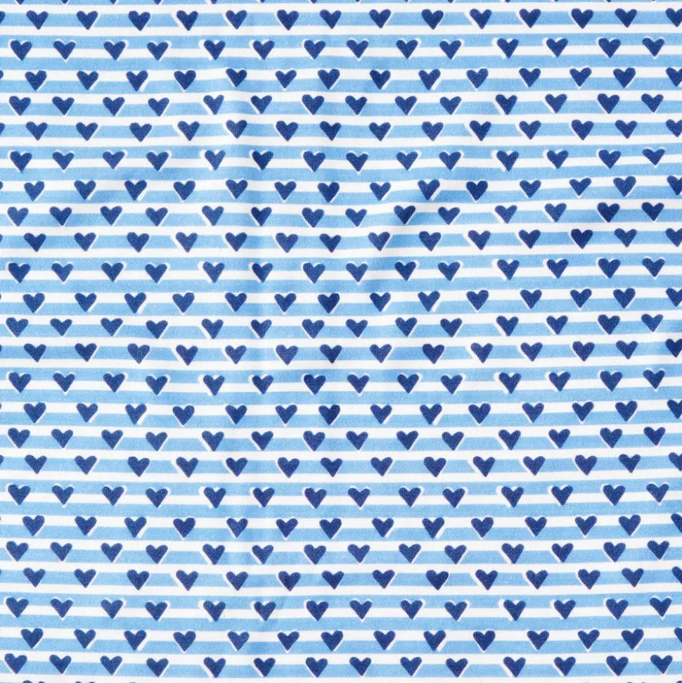Sailor Hearts Two Piece Kids Pajamas in Chatham Blue