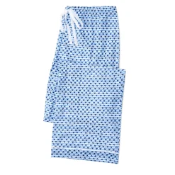 Sailor Hearts Women's Button Front Long Pajama Set in Chatham Blue