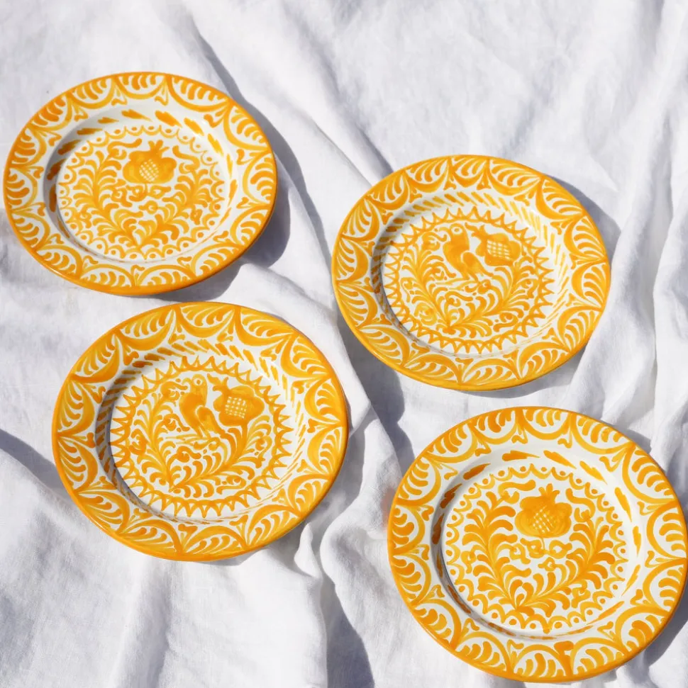Salad Plate With Hand Painted Designs