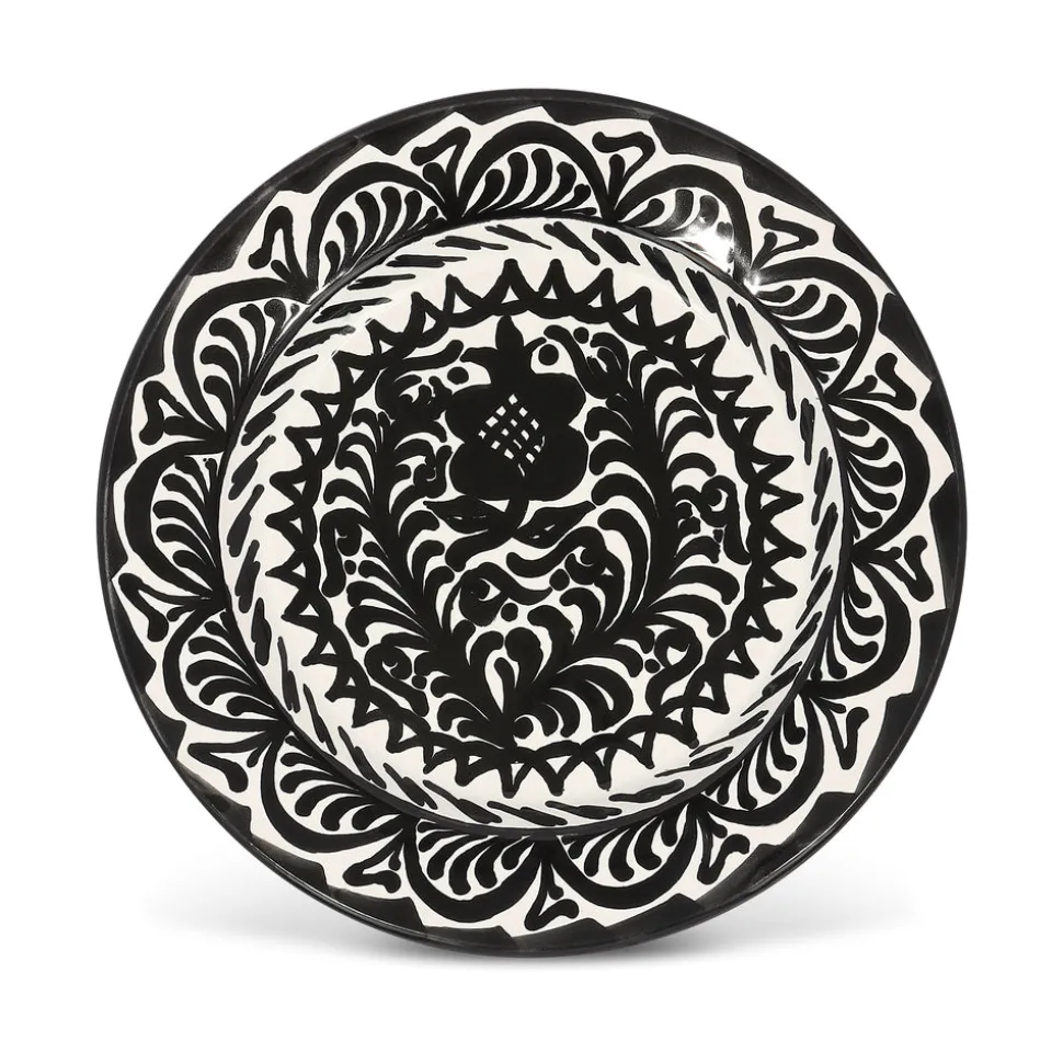 Salad Plate With Hand Painted Designs