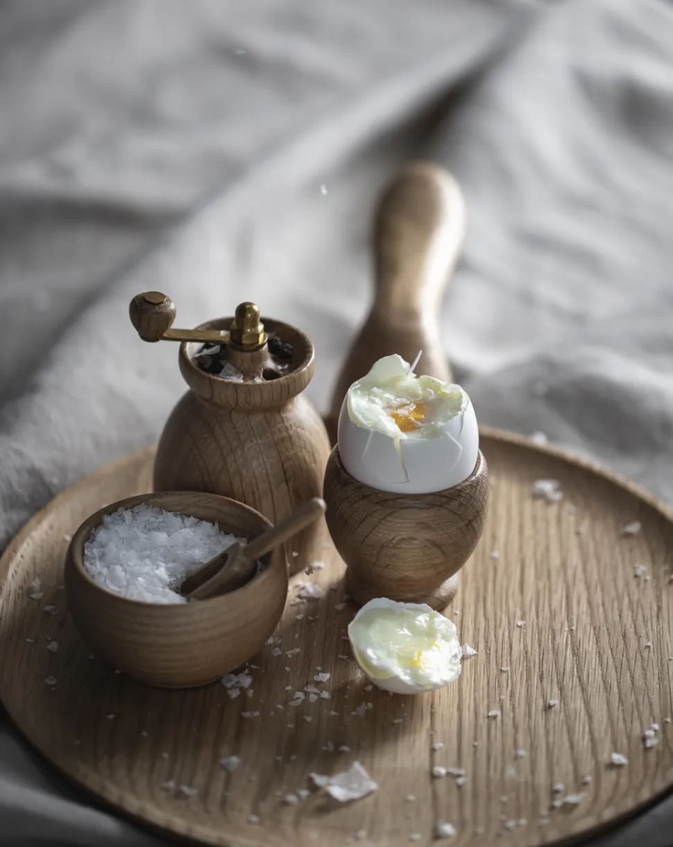 Salt Cellar With Spoon Oak