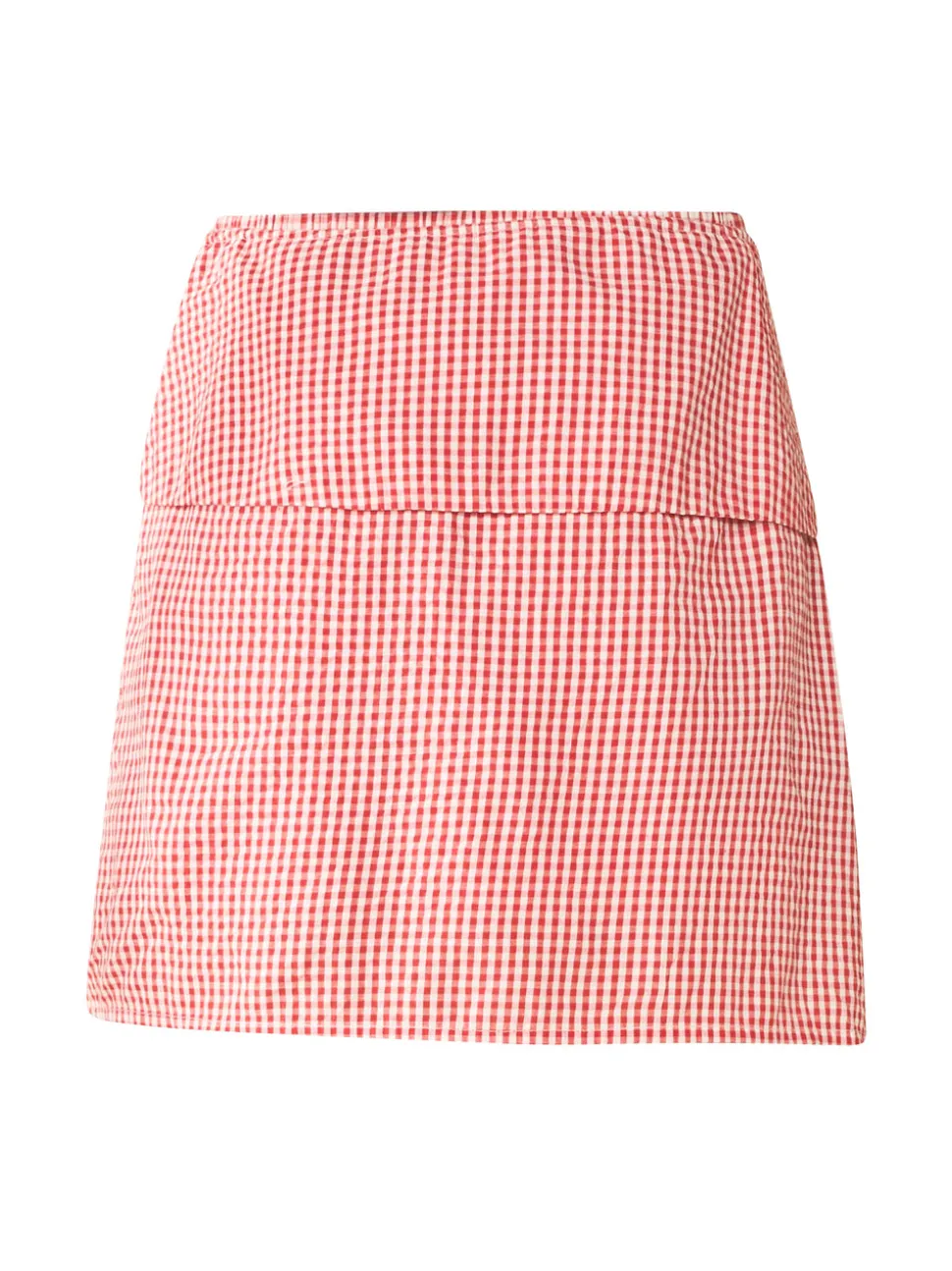 Sam Skort x Rainey Collaboration in Red Gingham with Cream Crochet Applique