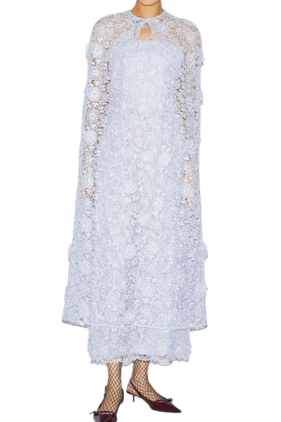 Samantha Cape Dusty Blue Lace