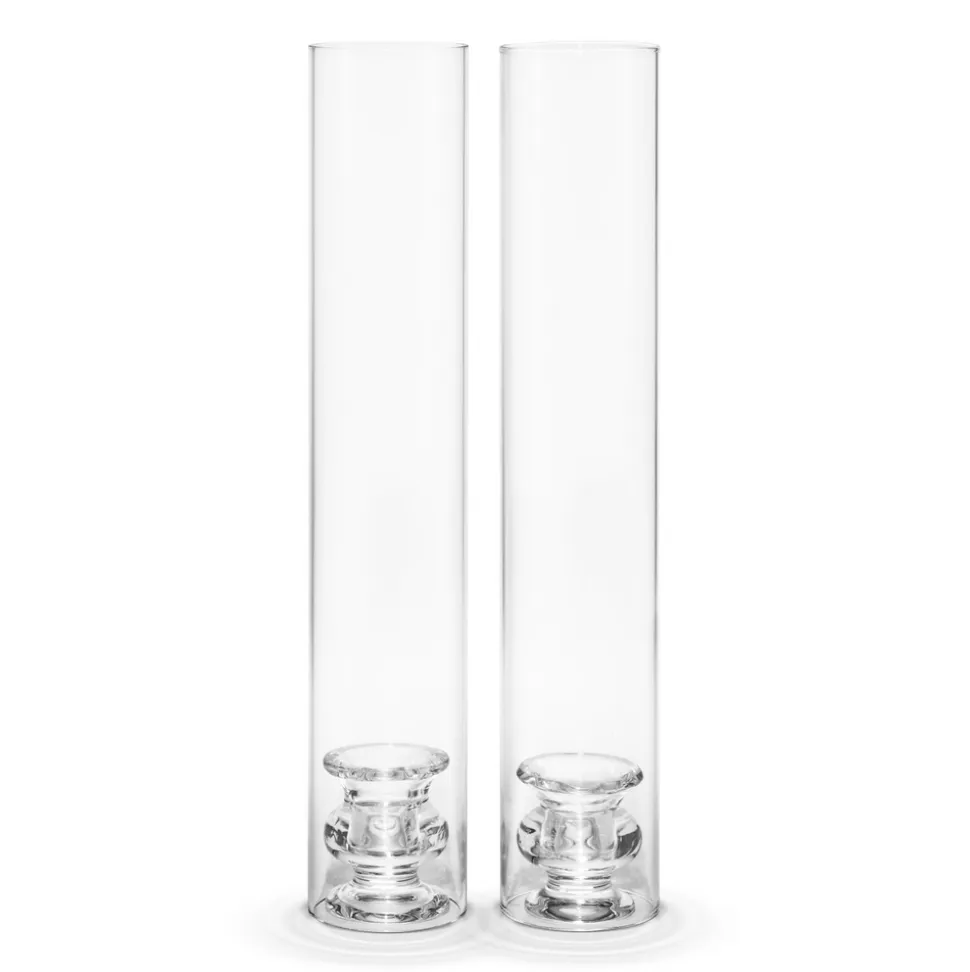 Sancia Taper Holder with Sleeve in Clear Rim, Set of 2
