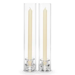 Sancia Taper Holder with Sleeve in Clear Rim, Set of 2