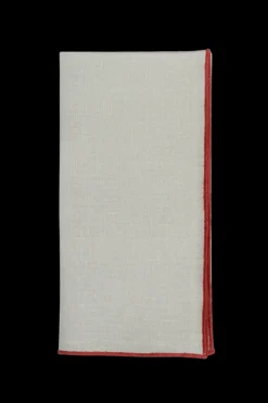 Sand Napkin Orange Small Trim, Set of 4