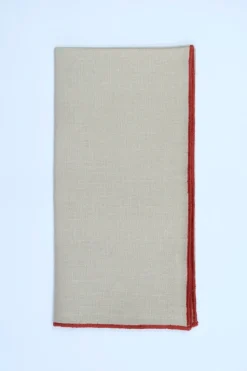 Sand Napkin Orange Small Trim, Set of 4