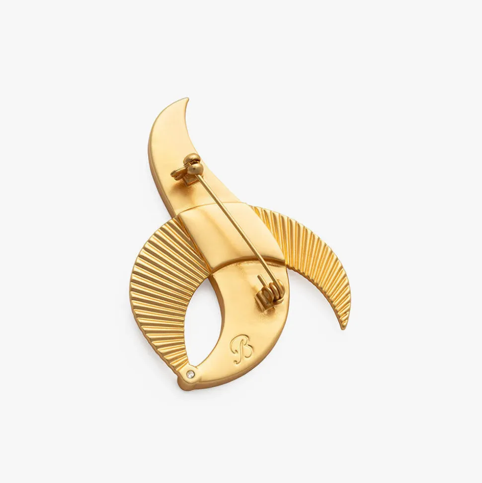 Sandy Point Brooch in White & Black